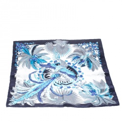 Pre Owned Hermes Multicolor Mythiques Phoenix Printed Silk Pocket Square