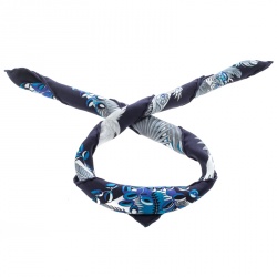 Pre Owned Hermes Multicolor Mythiques Phoenix Printed Silk Pocket Square