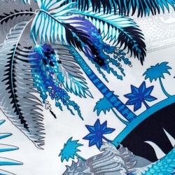 Pre Owned Hermes Multicolor Mythiques Phoenix Printed Silk Pocket Square