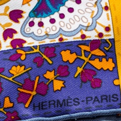 مملوكة مسبقًا منديل جيب هيرمس حرير بنقوش بيك فلوري دي بروفينس مربع