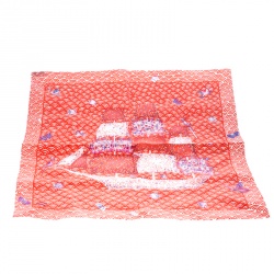 مملوكة مسبقًا منديل جيب هيرمس حرير بنقوش باتو أحمر مربع