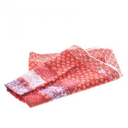 مملوكة مسبقًا منديل جيب هيرمس حرير بنقوش باتو أحمر مربع