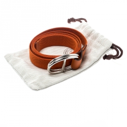 Pre Owned Hermes Orange Nylon Belt Size 112 CM