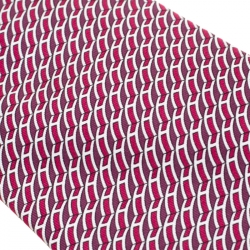 Pre Owned Hermes Burgundy Modern Geometric H Link Printed Silk Tie