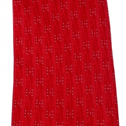 Pre Owned Hermes Red Silk Geometric H Dot Print Tie