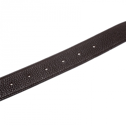 Pre Owned Hermes Black Leather H Buckle Reversible Belt 95CM