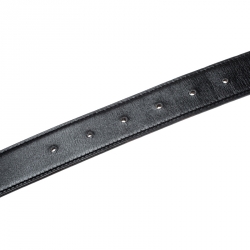 Pre Owned Hermes Black Leather H Buckle Reversible Belt 95CM