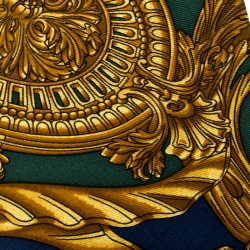 Pre Owned Hermes Multicolor Baroque Print Silk Tie