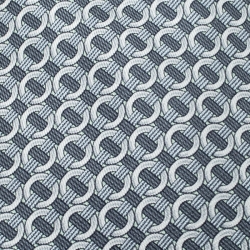 Pre Owned Hermes Grey Ring Print Silk Tie