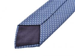 Hermes Blue Silk Print Tie 