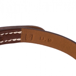 Hermès Hapi Brown Leather Palladium Plated Wrap Bracelet
