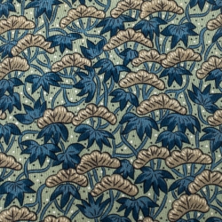 Pre Owned Hermès Light Green Japanese Maple Tree Print Silk Classic Tie 