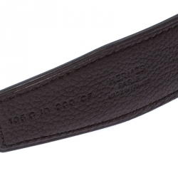 Pre Owned Hermes Etain/Black Togo Leather Belt Strap 105CM