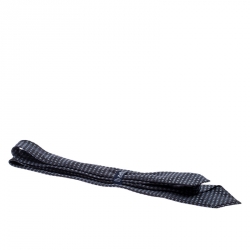 Pre Owned Hermes Bicolor Faconee H Silk Jacquard Classic Tie