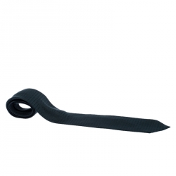 Pre Owned Hermès Green Faconee H Classic Silk Jacquard Tie