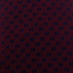 Pre Owned Hermès Red and Navy Blue H Patterned Jacquard Silk Tie