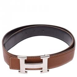 Hermes Black/ Blue Silver H Belt 80