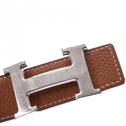 Hermes Black/ Blue Silver H Belt 80