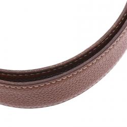 Hermes Brown/Black Leather H Silver Hardware Reversible Belt 80cm
