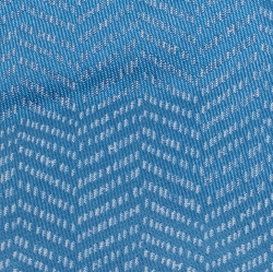 Pre Owned Hermès Sky Blue Chevron Patterned Jacquard Silk Tie