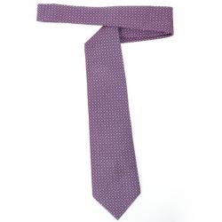 مملوكة مسبقًا Hermes Purple 'H' Printed Silk Tie