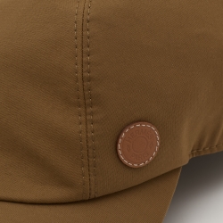 Hermes Brown Logo Detail Cotton Cap 