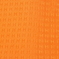 Pre Owned Hermes Orange Faconnee H Silk Jacquard Classic Tie