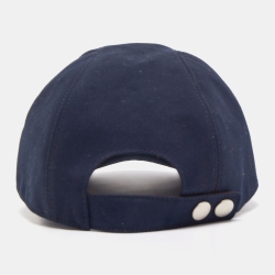 Pre Owned Hermes Navy Blue Miles H Circle Cotton Baseball Cap