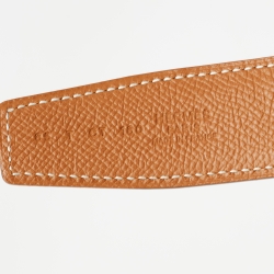 Pre Owned حزام هيرمس روج إتش/نوار توغو بوجهين وإبزيم 100 سم