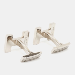 Hermès H au Carre Palladium Plated Cufflinks