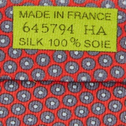 Pre Owned Hermès Red Silk Music Miguel Chevalier Tie