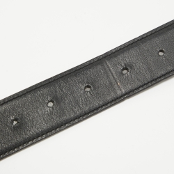 Hermes Black Epsom and Swift Leather H Buckle Belt 95CM