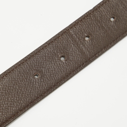 Hermes Black Epsom and Swift Leather H Buckle Belt 95CM