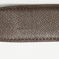Hermes Black Epsom and Swift Leather H Buckle Belt 95CM