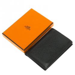 Hermes Black Leather Card Holder 