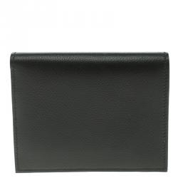 Hermes Black Evergrain Calfskin Leather Bi Fold Wallet