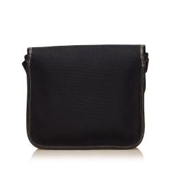 Hermes Black Canvas Mini Buenaventura Messenger Bag