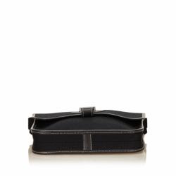 Hermes Black Canvas Mini Buenaventura Messenger Bag