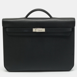 Pre Owned Hermès Kelly Depeches 36 Noir Epsom Leather Briefcase