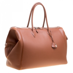 Hermes Brique Evergrain Leather Paris Bombay 50 Duffle Bag