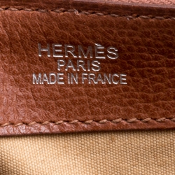 Hermes Brique Evergrain Leather Paris Bombay 50 Duffle Bag