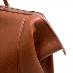 Hermes Brique Evergrain Leather Paris Bombay 50 Duffle Bag