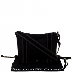 Hermes Black Canvas Fourre Tout Vassus Messenger Bag 