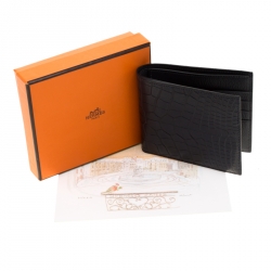 Hermes Blue Marine Alligator MC2 Copernic Wallet