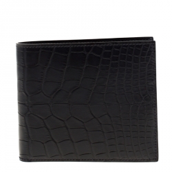 Hermes Wallet Portefeuille MC2 Copernic Black Matte Alligator
