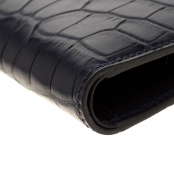 Hermes Blue Marine Alligator MC2 Copernic Wallet