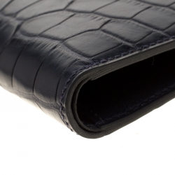 Hermes Blue Marine Alligator MC2 Copernic Wallet