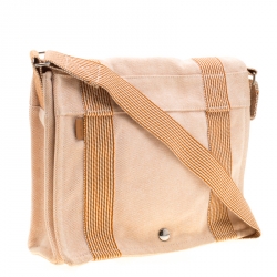 Hermes Orange Canvas Vassus Messenger Bag