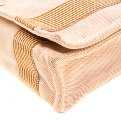 Hermes Orange Canvas Vassus Messenger Bag
