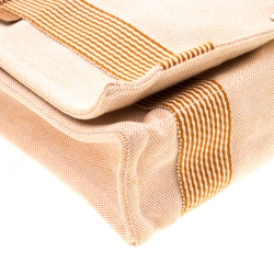 Hermes Orange Canvas Vassus Messenger Bag